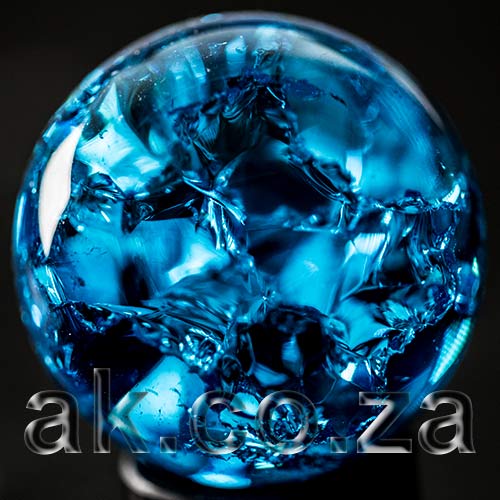 Optical Borosilicate Crown lead Crystal Ball 40mm sky blue